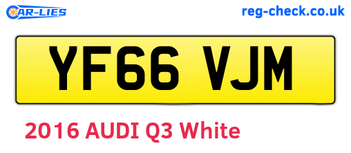 YF66VJM are the vehicle registration plates.