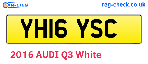 YH16YSC are the vehicle registration plates.