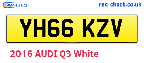 YH66KZV are the vehicle registration plates.