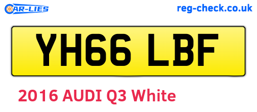 YH66LBF are the vehicle registration plates.