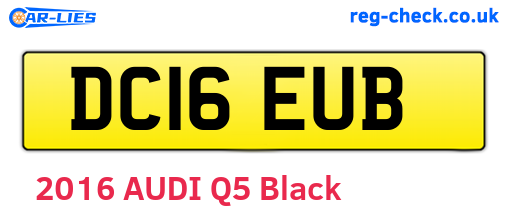 DC16EUB are the vehicle registration plates.