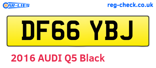 DF66YBJ are the vehicle registration plates.