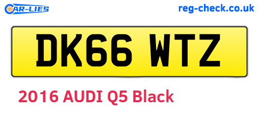 DK66WTZ are the vehicle registration plates.