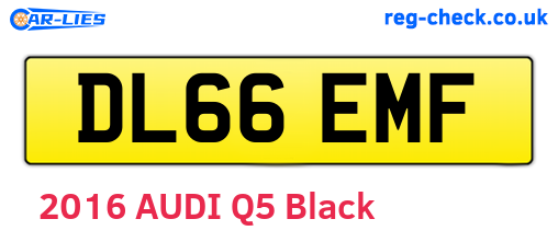 DL66EMF are the vehicle registration plates.