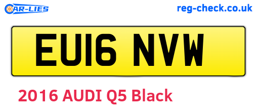 EU16NVW are the vehicle registration plates.
