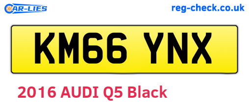 KM66YNX are the vehicle registration plates.