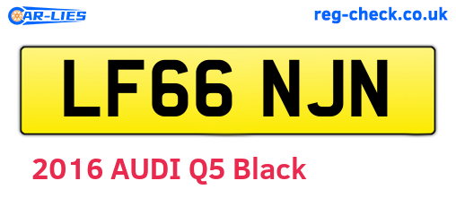 LF66NJN are the vehicle registration plates.
