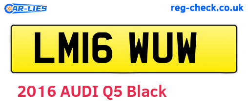 LM16WUW are the vehicle registration plates.