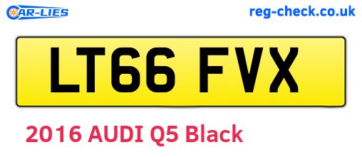 LT66FVX are the vehicle registration plates.