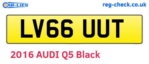 LV66UUT are the vehicle registration plates.