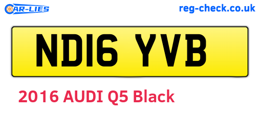 ND16YVB are the vehicle registration plates.