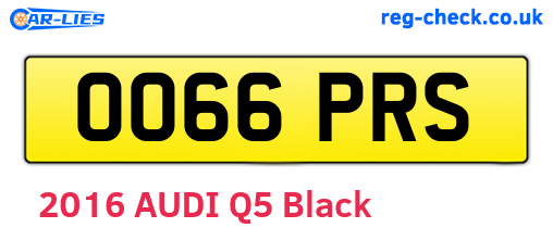 OO66PRS are the vehicle registration plates.