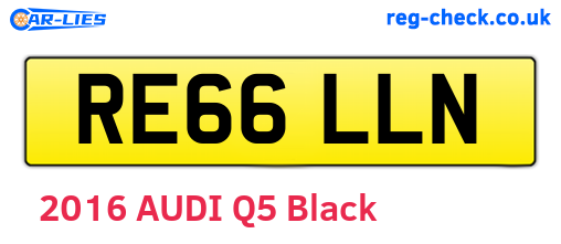 RE66LLN are the vehicle registration plates.