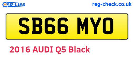 SB66MYO are the vehicle registration plates.