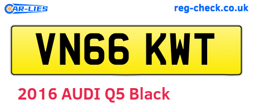 VN66KWT are the vehicle registration plates.