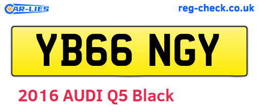 YB66NGY are the vehicle registration plates.