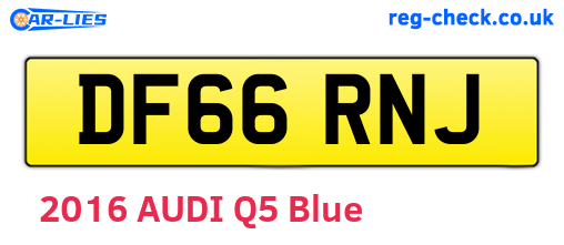 DF66RNJ are the vehicle registration plates.