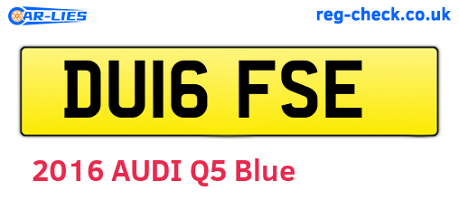 DU16FSE are the vehicle registration plates.