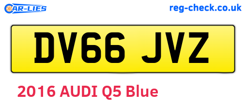 DV66JVZ are the vehicle registration plates.