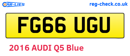 FG66UGU are the vehicle registration plates.