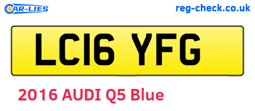 LC16YFG are the vehicle registration plates.