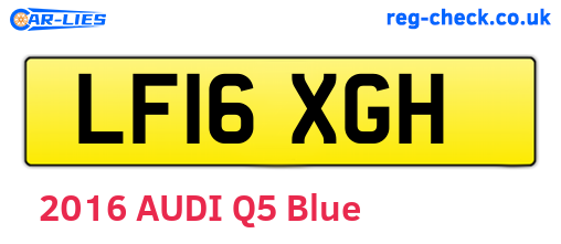 LF16XGH are the vehicle registration plates.