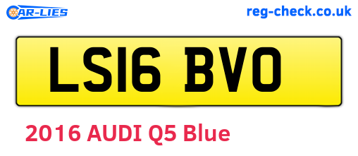 LS16BVO are the vehicle registration plates.