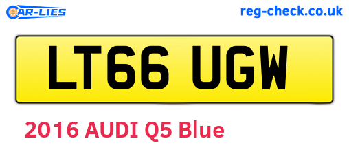 LT66UGW are the vehicle registration plates.