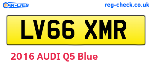 LV66XMR are the vehicle registration plates.