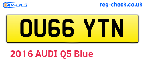 OU66YTN are the vehicle registration plates.