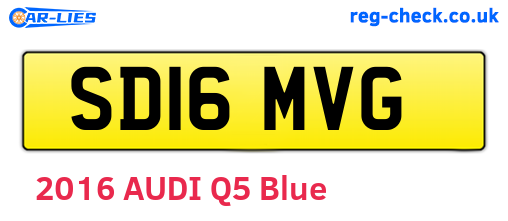 SD16MVG are the vehicle registration plates.