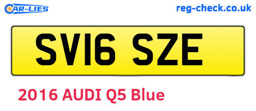 SV16SZE are the vehicle registration plates.