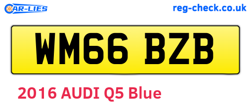 WM66BZB are the vehicle registration plates.