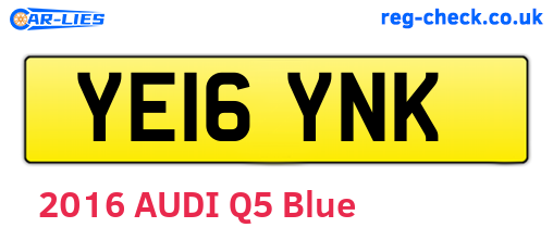 YE16YNK are the vehicle registration plates.