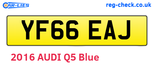 YF66EAJ are the vehicle registration plates.