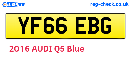 YF66EBG are the vehicle registration plates.