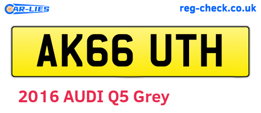 AK66UTH are the vehicle registration plates.
