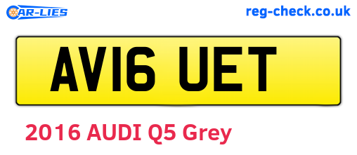 AV16UET are the vehicle registration plates.