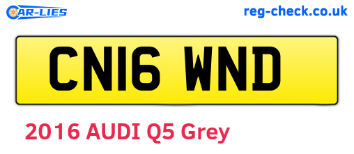 CN16WND are the vehicle registration plates.