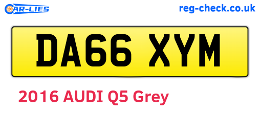 DA66XYM are the vehicle registration plates.