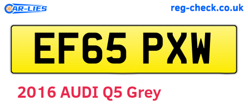EF65PXW are the vehicle registration plates.