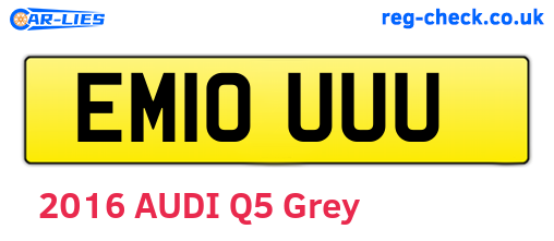EM10UUU are the vehicle registration plates.