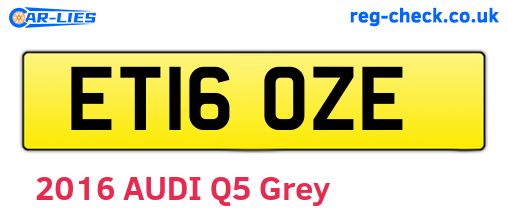 ET16OZE are the vehicle registration plates.