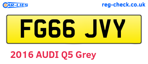FG66JVY are the vehicle registration plates.