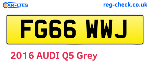 FG66WWJ are the vehicle registration plates.