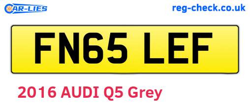 FN65LEF are the vehicle registration plates.