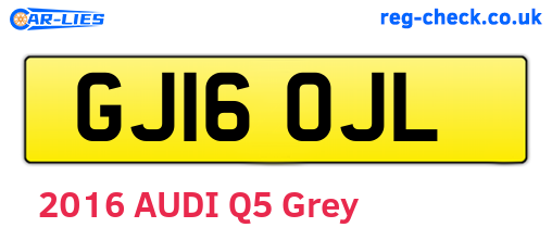 GJ16OJL are the vehicle registration plates.