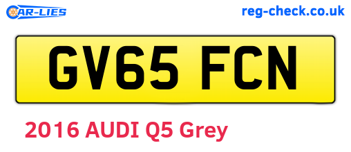 GV65FCN are the vehicle registration plates.