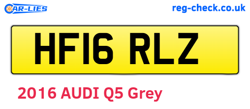 HF16RLZ are the vehicle registration plates.