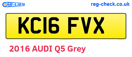 KC16FVX are the vehicle registration plates.